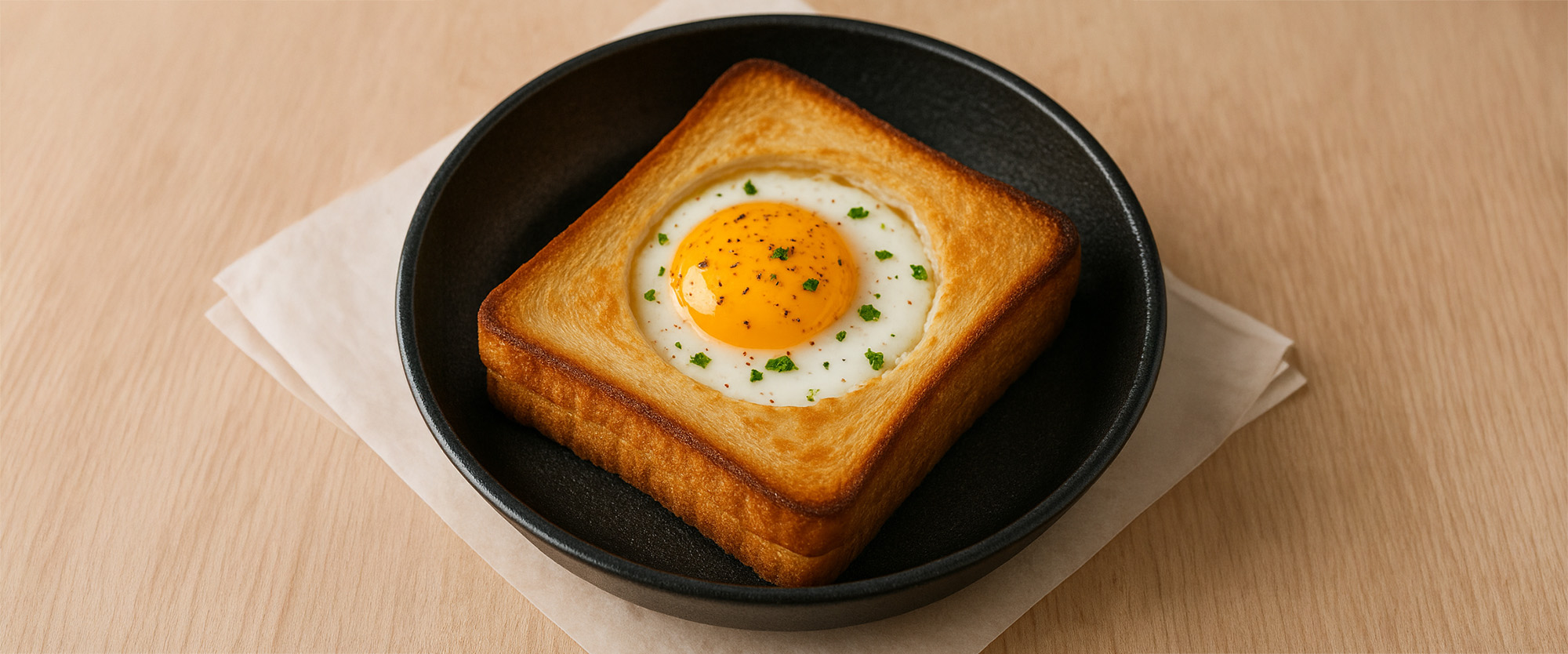 Airfryer-Frühstückstoast mit Ei