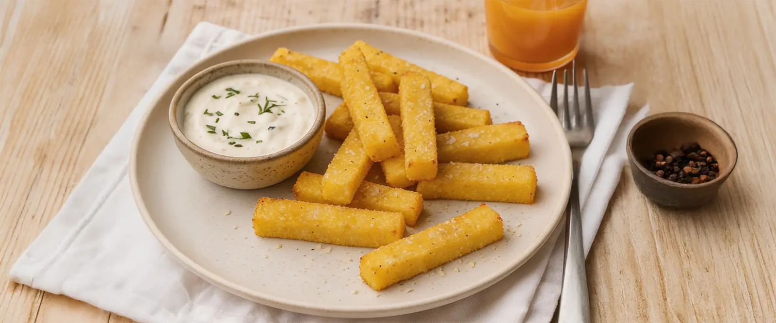 Knusprige Polenta-Sticks mit Rosmarin