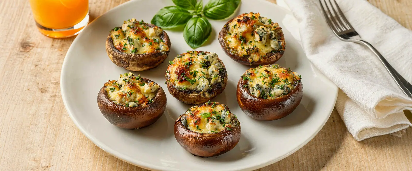 Gefüllte Champignons mit Frischkäse &amp; Kräutern