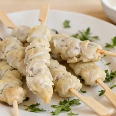 Hähnchenspieße mit Zitronen-Joghurt-Marinade