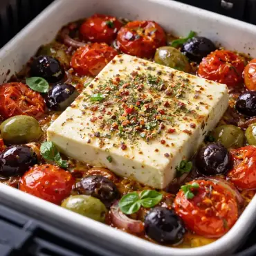 Ofenfeta mit Tomaten &amp; Oliven