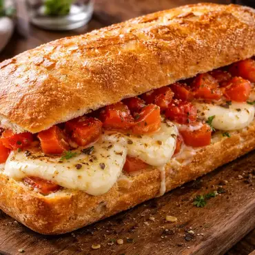 Gefülltes Ciabatta mit Tomate &amp; Mozzarella