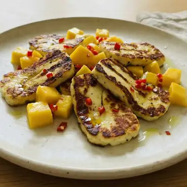 Mango-Chili-Halloumi mit Limette