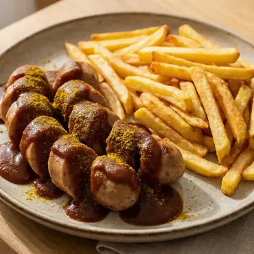 Currywurst mit Pommes