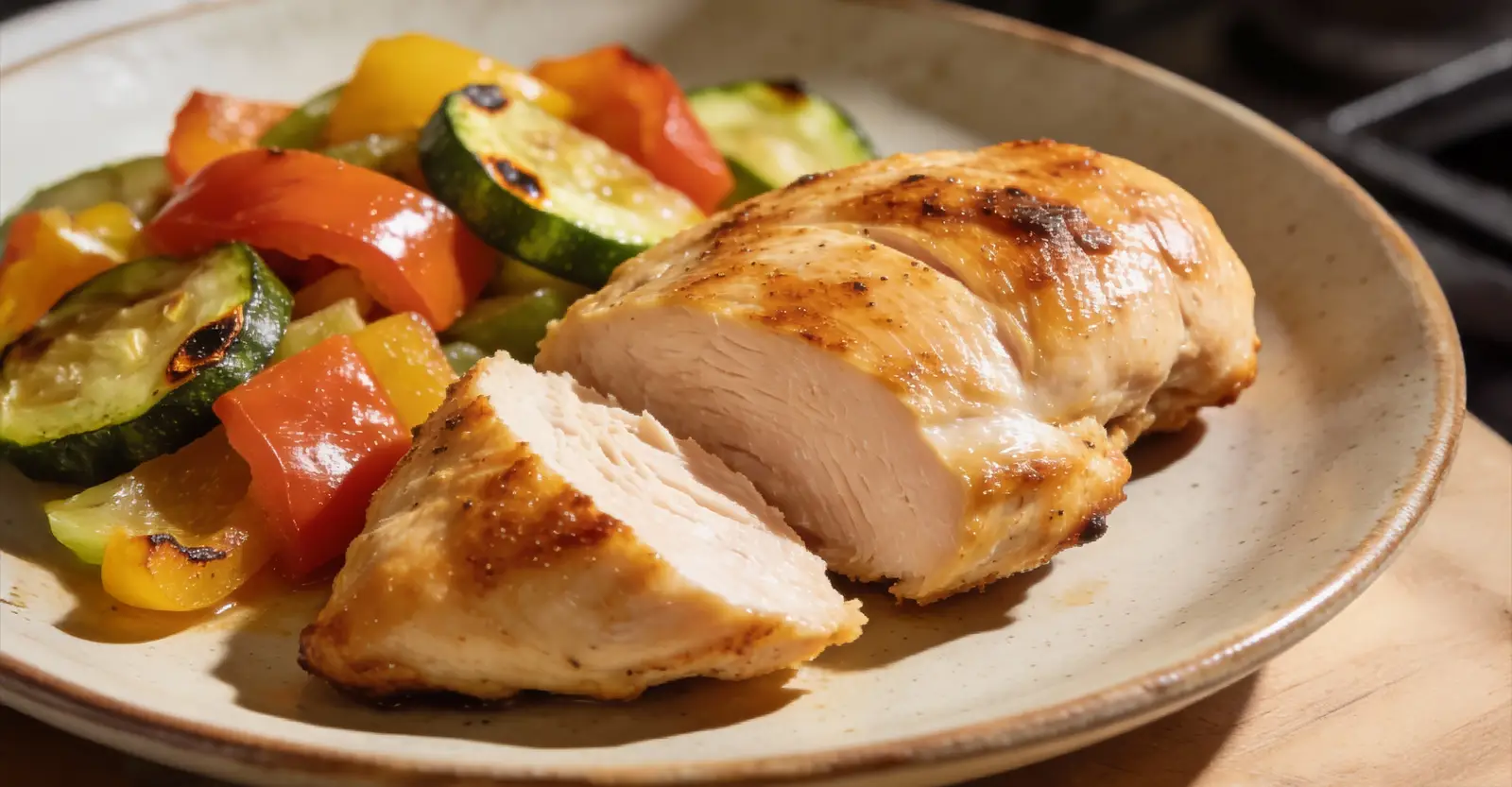Hähnchenbrust mit Gemüse