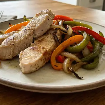 Putengeschnetzeltes mit Paprika &amp; Zwiebeln