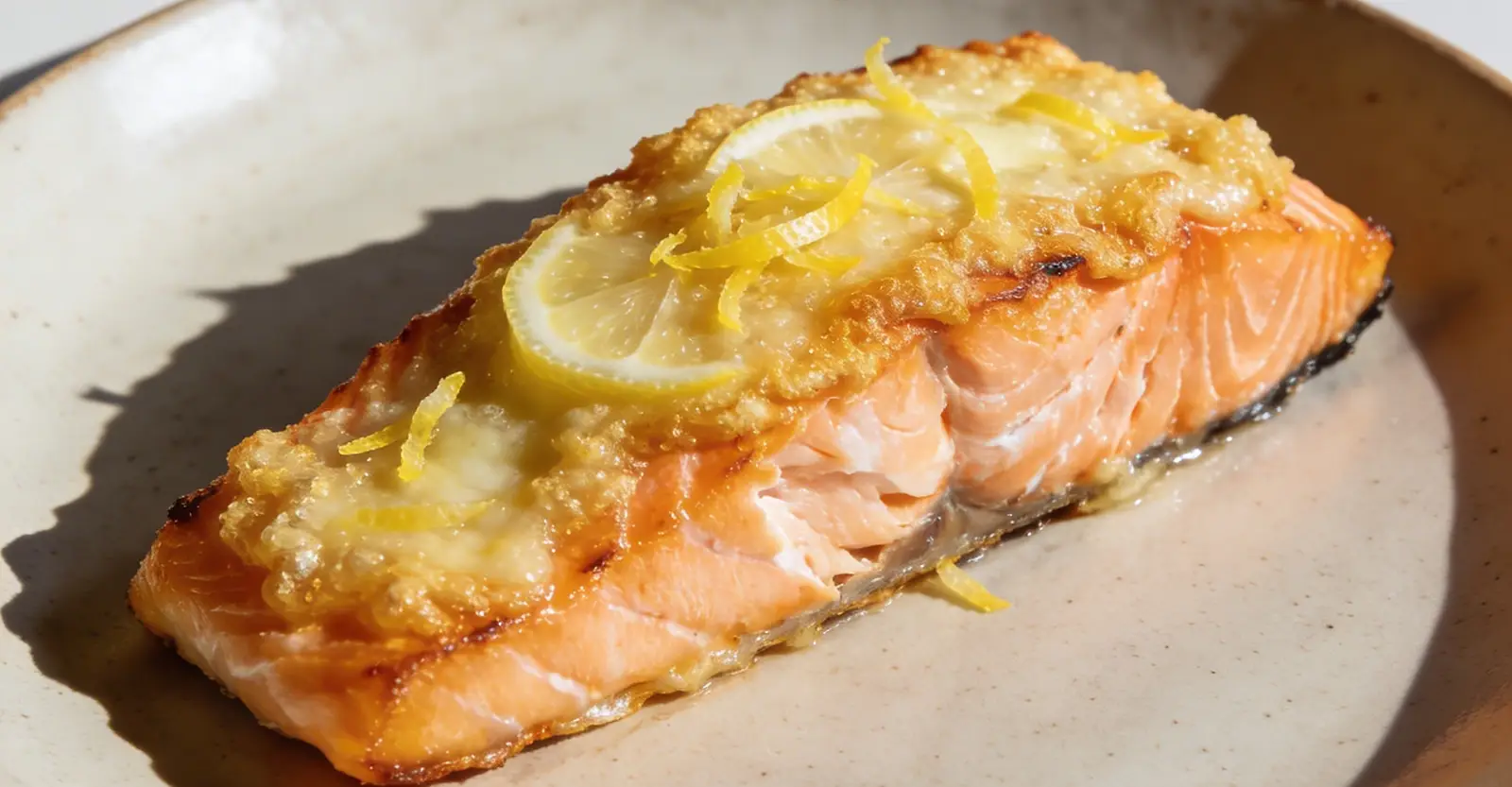 Knuspriges Lachsfilet mit Zitronenkruste