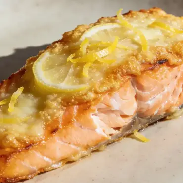 Knuspriges Lachsfilet mit Zitronenkruste