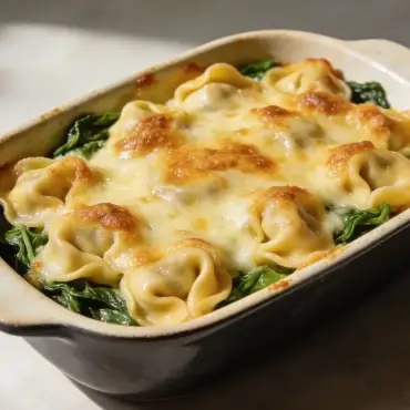 Tortellini-Auflauf mit Spinat &amp; Käse