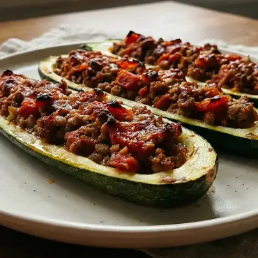 Gefüllte Zucchini mit Hackfleisch