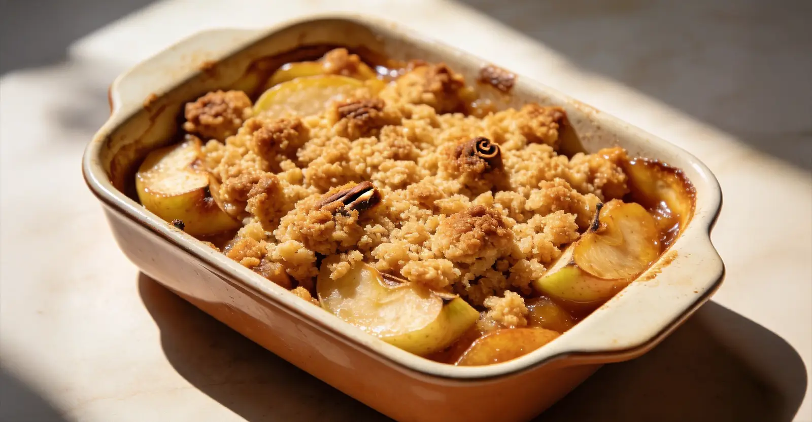 Apfel-Crumble mit Zimt