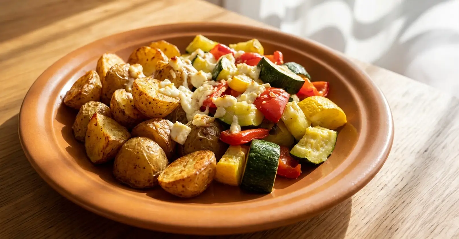 Kartoffel-Gemüse-Pfanne mit Feta