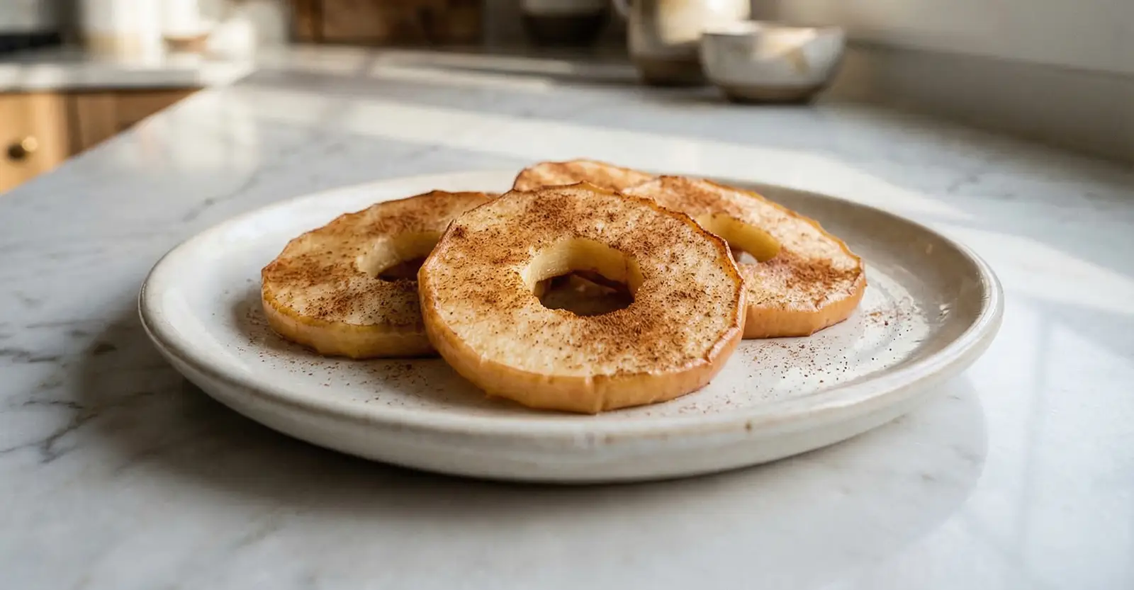 Knusprige Apfelringe mit Zimt