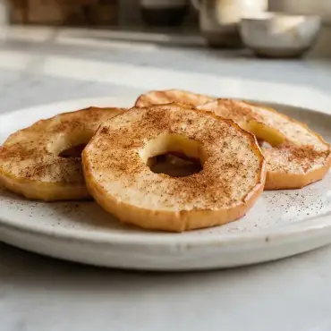 Knusprige Apfelringe mit Zimt