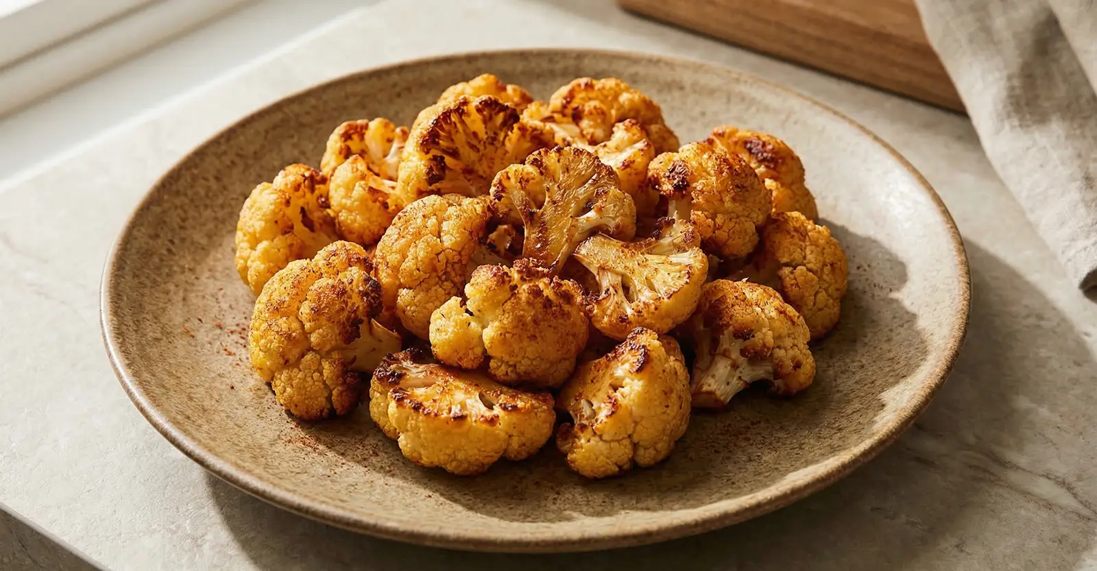 Knusprige Blumenkohl-Bites mit Paprika