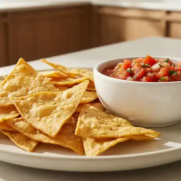 Knusprige Tortilla-Chips mit Salsa