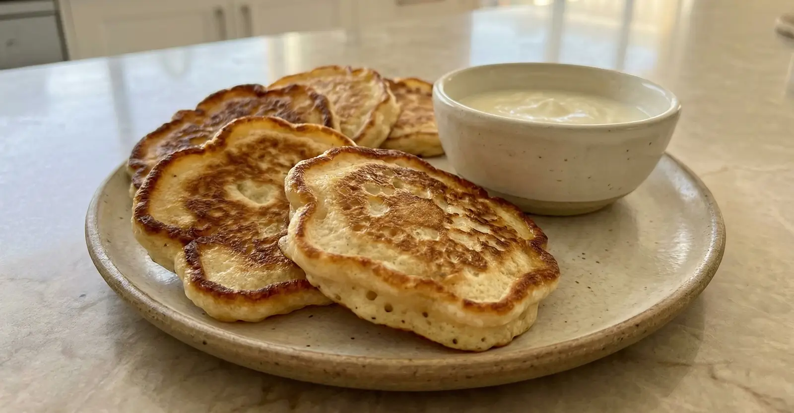 Knusprige Reis-Pancakes mit Joghurt