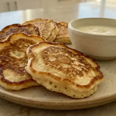 Knusprige Reis-Pancakes mit Joghurt