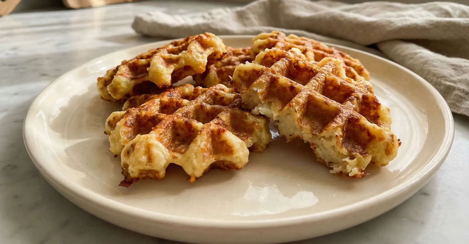 Knusprige Kartoffel-Käse-Waffeln